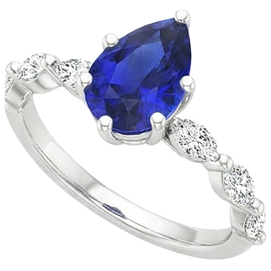 vero marquise diamante 3.75carati anello dettaglio ravvicinato