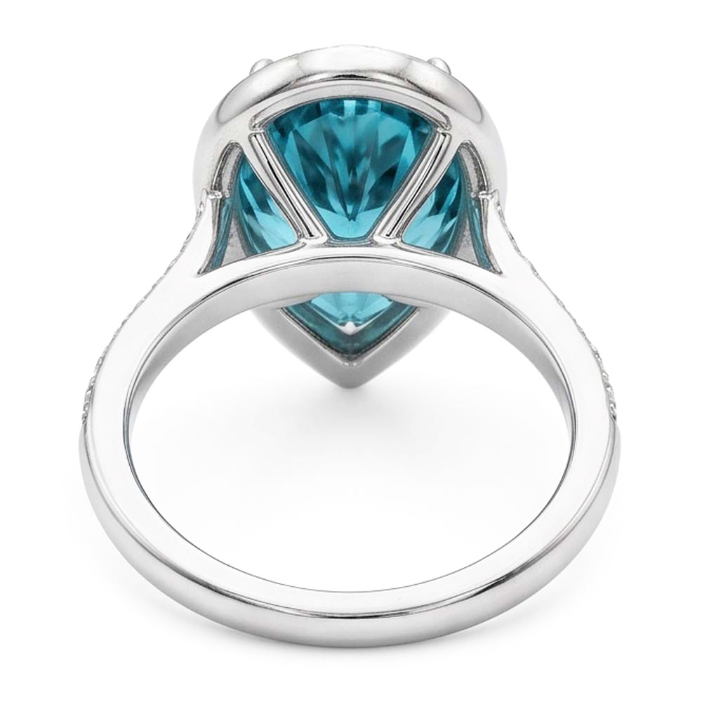 Anello Di Fidanzamento Con Diamante Blu