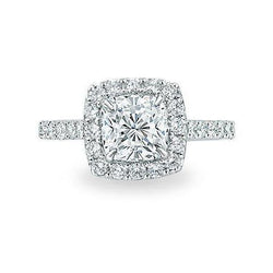 Anello Di Fidanzamento Con Genuino Diamanti Da 1.97 Carati In Oro Bianco 14K