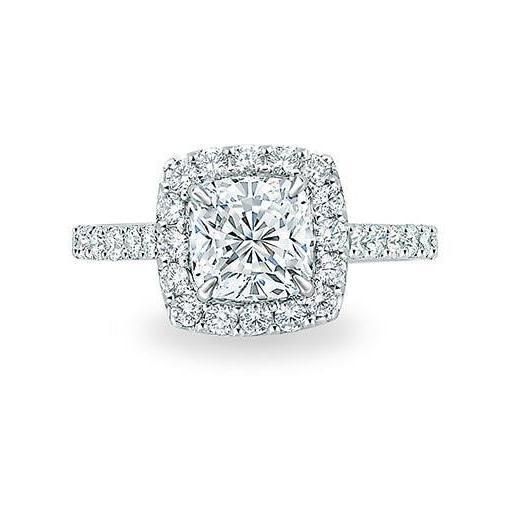 Anello Di Fidanzamento Con Genuino Diamanti Da 1.97 Carati In Oro Bianco 14K
