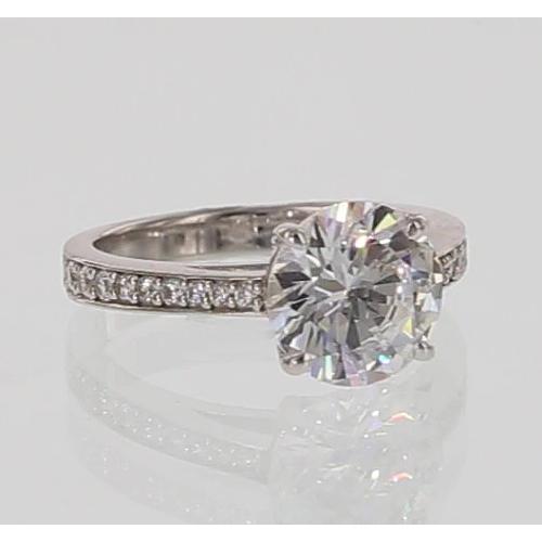 Anello Di Fidanzamento Con Impostazione Cattedrale Di Naturale Diamanti 5,50 Carati Gioielli