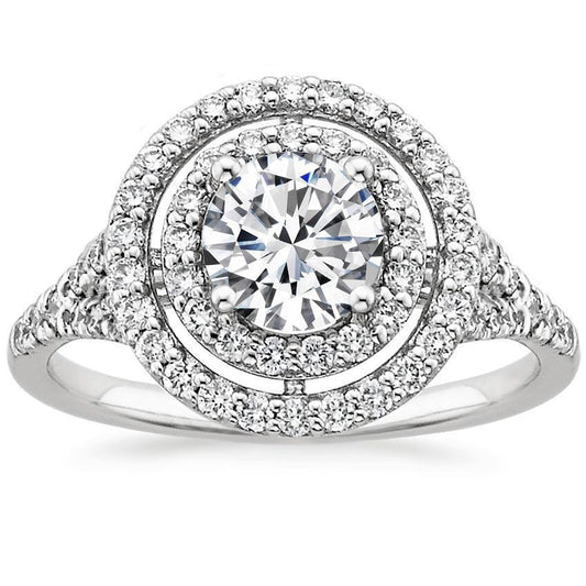 Anello Di Fidanzamento Con Naturale Diamante Doppio Alone 2.50 Carati