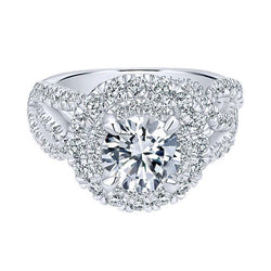 Anello Di Fidanzamento Con Naturale Diamante Halo 2.25 Carati
