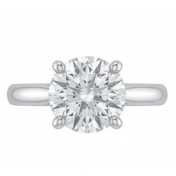 vero round diamante 14carati anello angolo laterale