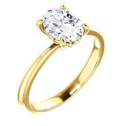 Anello Di Fidanzamento Con Naturale Diamante Ovale Solitario 3.50 Carati