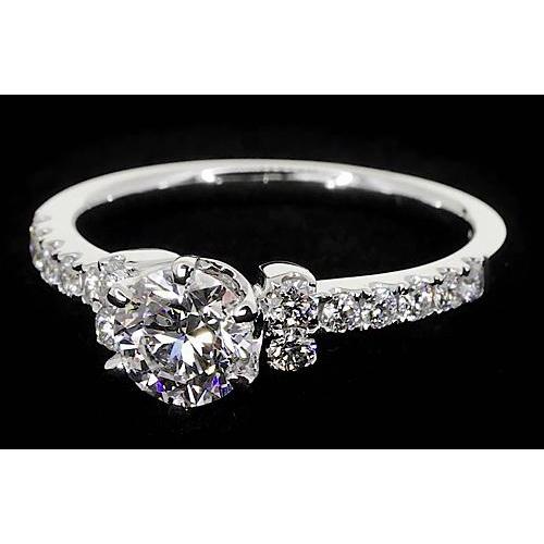 Anello Di Fidanzamento Con Naturale Diamante Rotondo 2 Carati Gioielli Semplici Novità