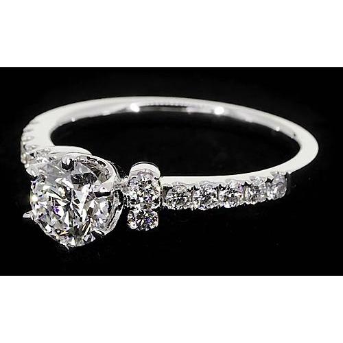 Anello Di Fidanzamento Con Naturale Diamante Rotondo 2 Carati Gioielli Semplici Novità