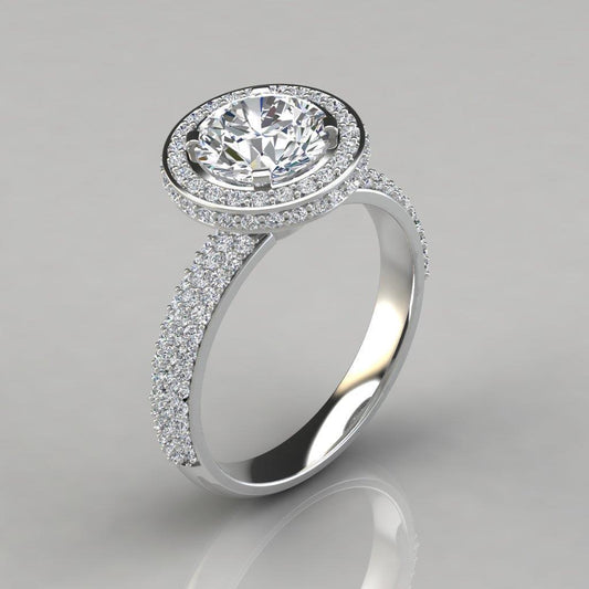 Anello Di Fidanzamento Con Naturale Diamante Rotondo 2.3 Carati