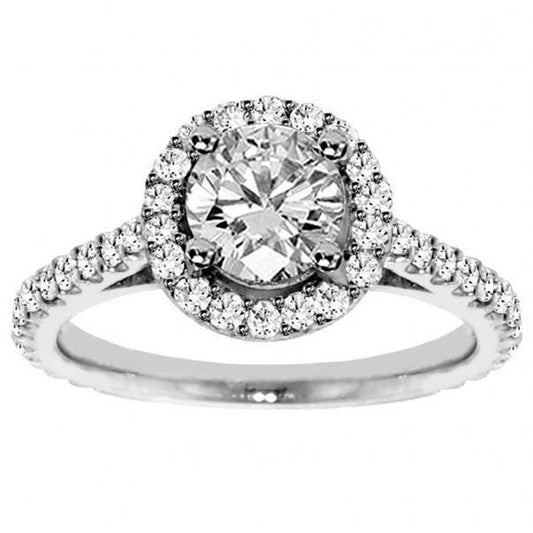 Anello Di Fidanzamento Con Naturale Diamante Rotondo Da 2.75 Carati