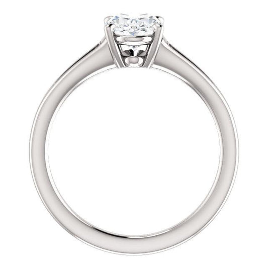 Anello Di Fidanzamento Con Naturale Diamante Solitario 3,50 Carati 4 Griffe Taglio Ovale