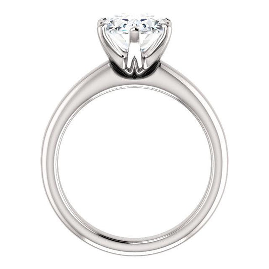 Anello Di Fidanzamento Con Naturale Diamante Solitario 5.10 Carati Con Montatura A Polo