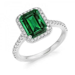Anello Di Fidanzamento Con Verde Smeraldo