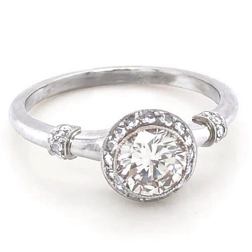 Anello Di Fidanzamento Con Vero Diamante 1.50 Carati Stile Antico