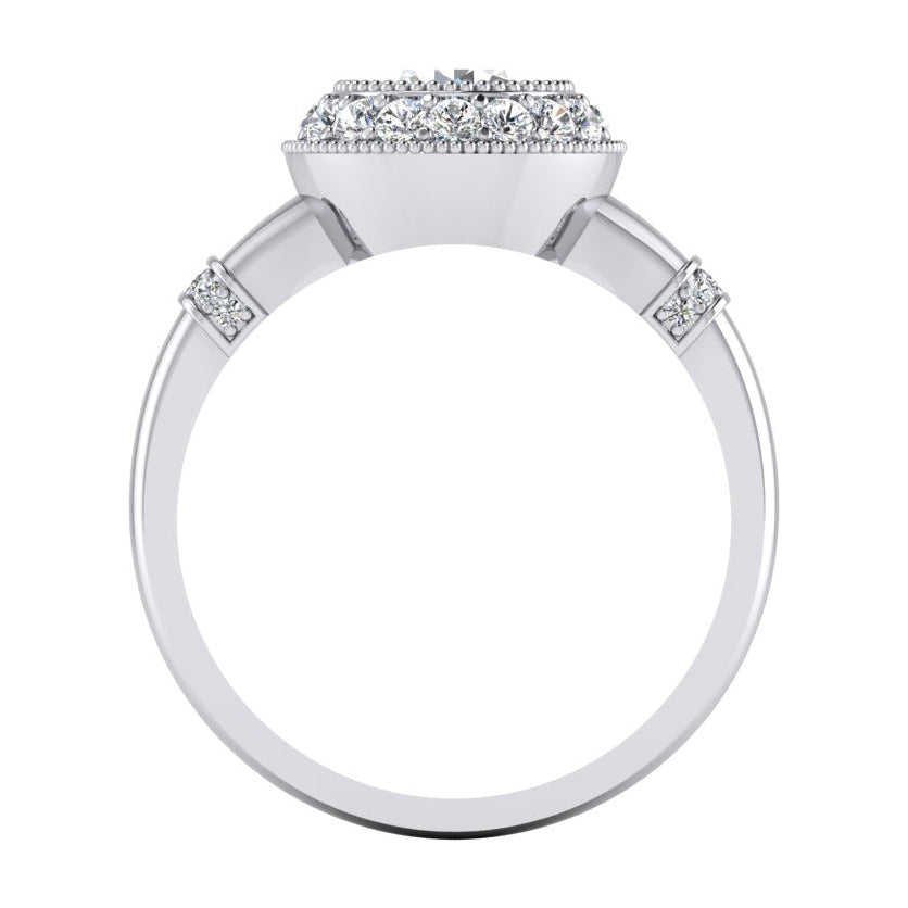 Anello Di Fidanzamento Con Vero Diamante 1.50 Carati Stile Antico