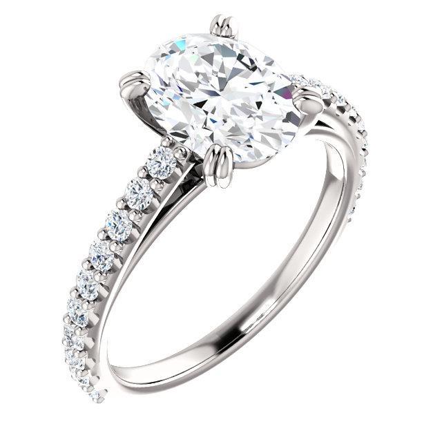 Anello Di Fidanzamento Con Vero Diamante 2.60 Carati Con Montatura A Griffe In Oro Bianco