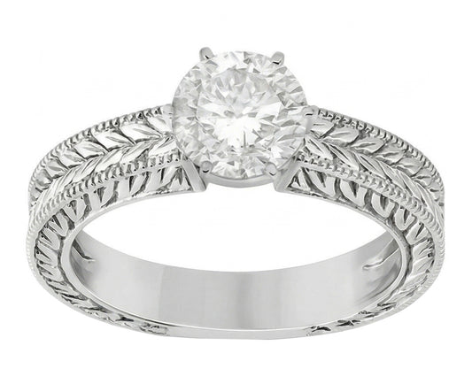 vero round diamante 2.50carati anello angolo laterale