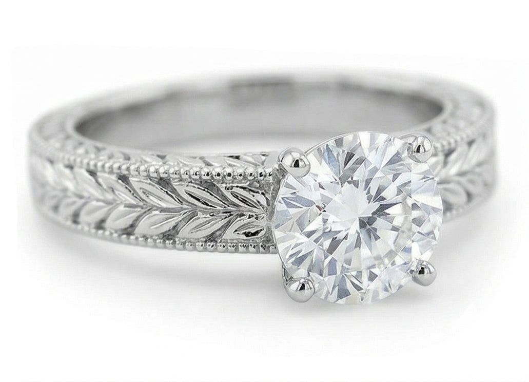 vero round diamante 2.50carati anello vista dall'alto