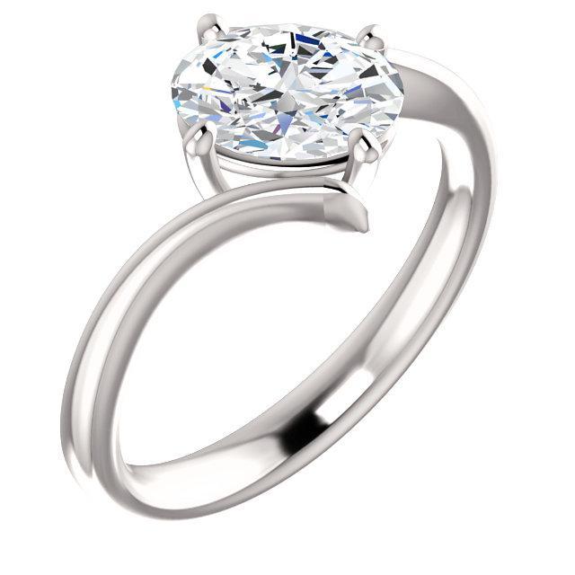 Anello Di Fidanzamento Con Vero Diamante Ovale Solitario 1.25 Carati