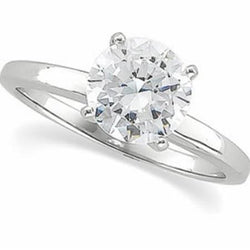 Anello Di Fidanzamento Con Vero Diamante Solitario Da 2.25 Carati. Rotondo. 14K