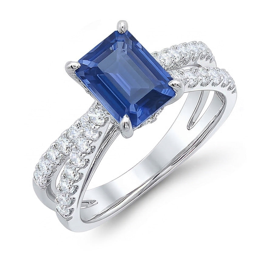 vero round diamante 3.50carati anello angolo laterale