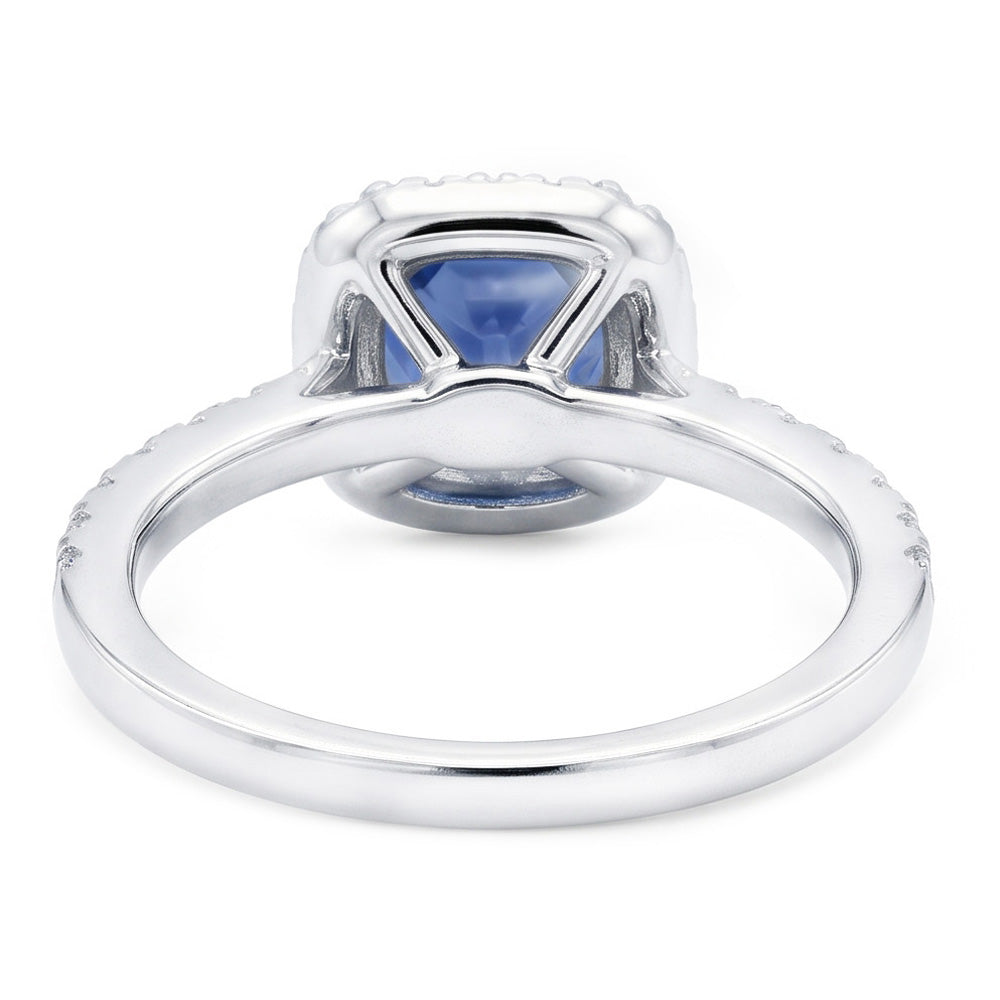 Anello Di Fidanzamento Con Zaffiro Blu