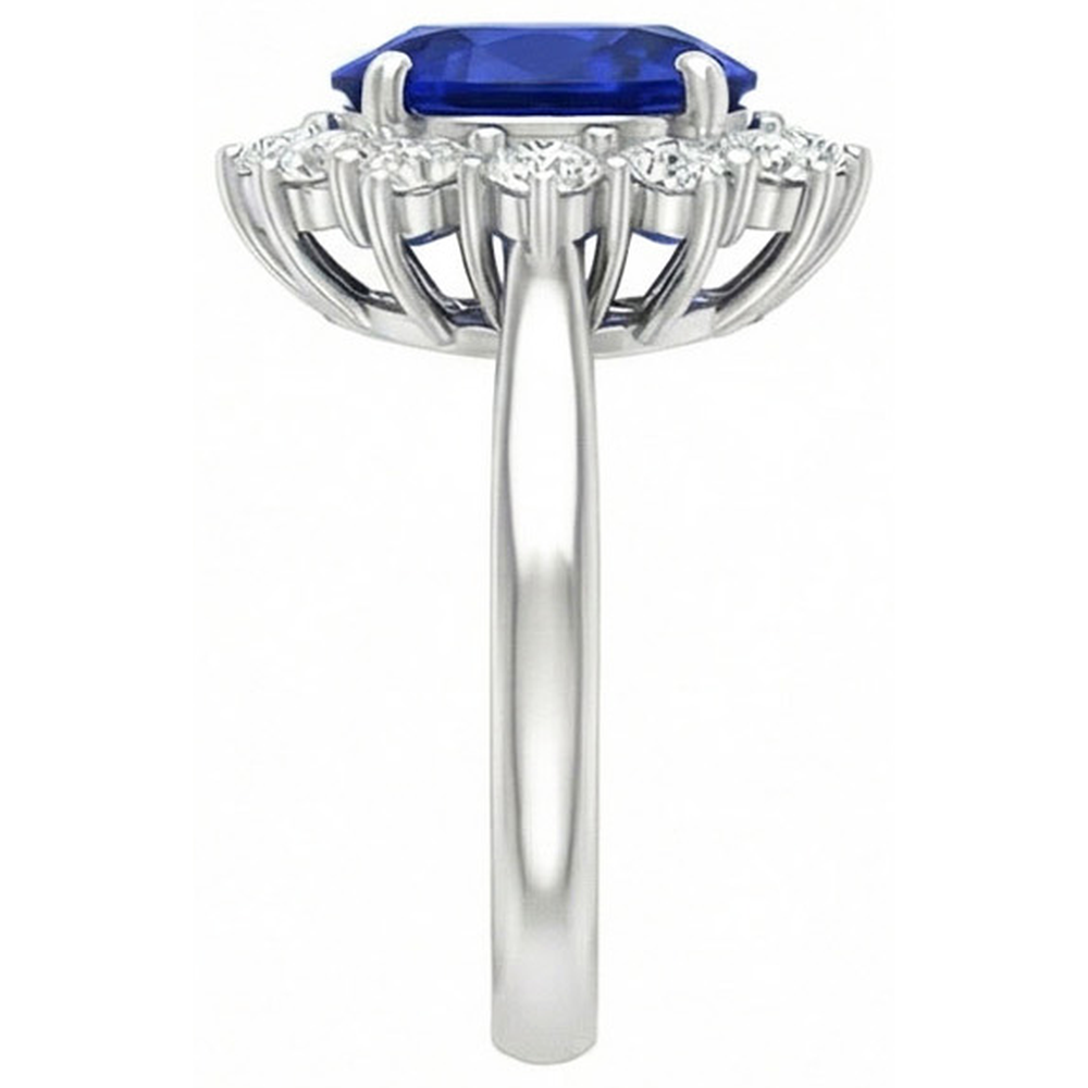 Anello Di Fidanzamento Con Zaffiro Blu