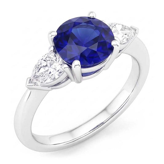Anello Di Fidanzamento Con Zaffiro Da 2 Carati