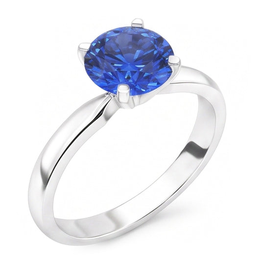 Anello Di Fidanzamento Con Zaffiro Da 2 Carati
