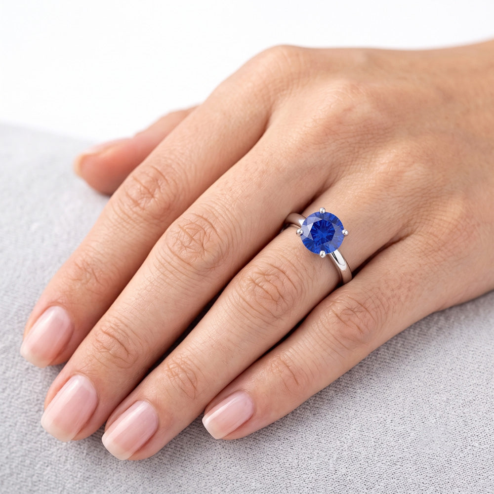 Anello Di Fidanzamento Con Zaffiro Da 2 Carati