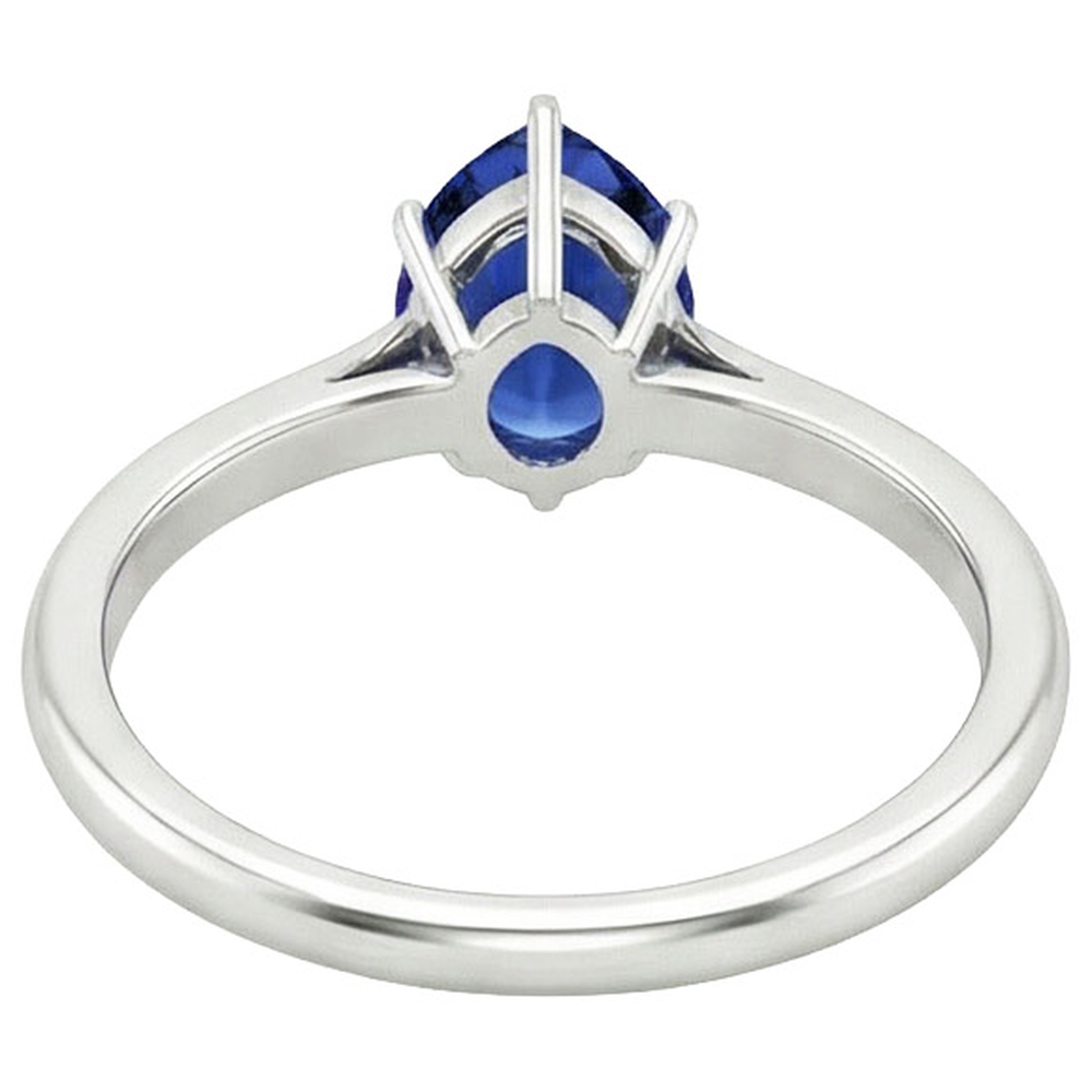 vero pear diamante 4carati anello angolo laterale