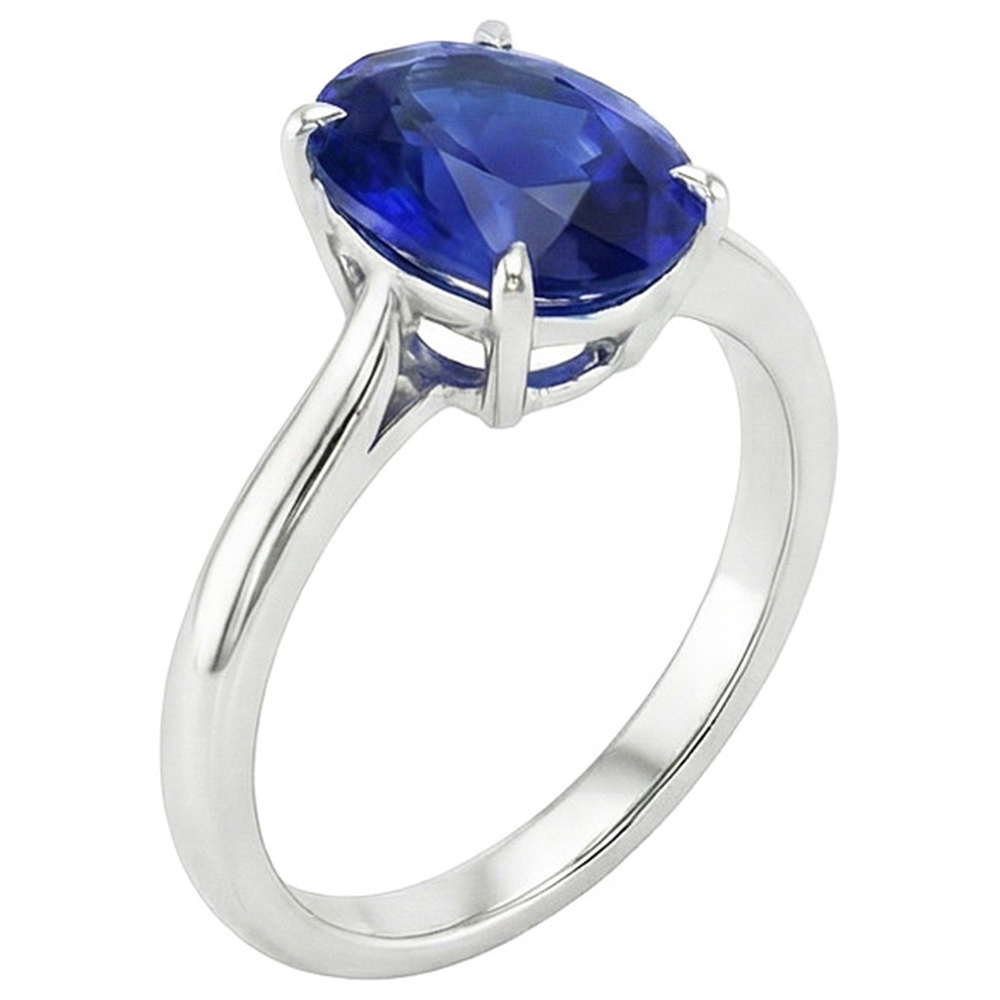 Anello Di Fidanzamento Con Zaffiro Da 4 Carati