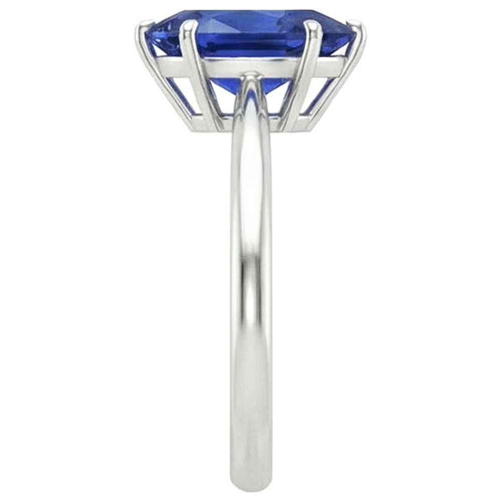 vero pear diamante 4carati anello su bianco