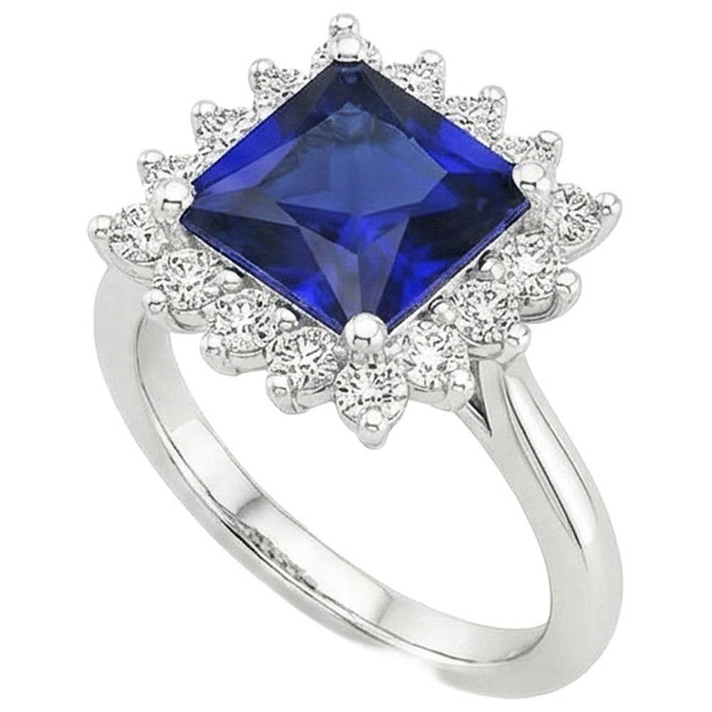 Anello Di Fidanzamento Con Zaffiro Da 5 Carati