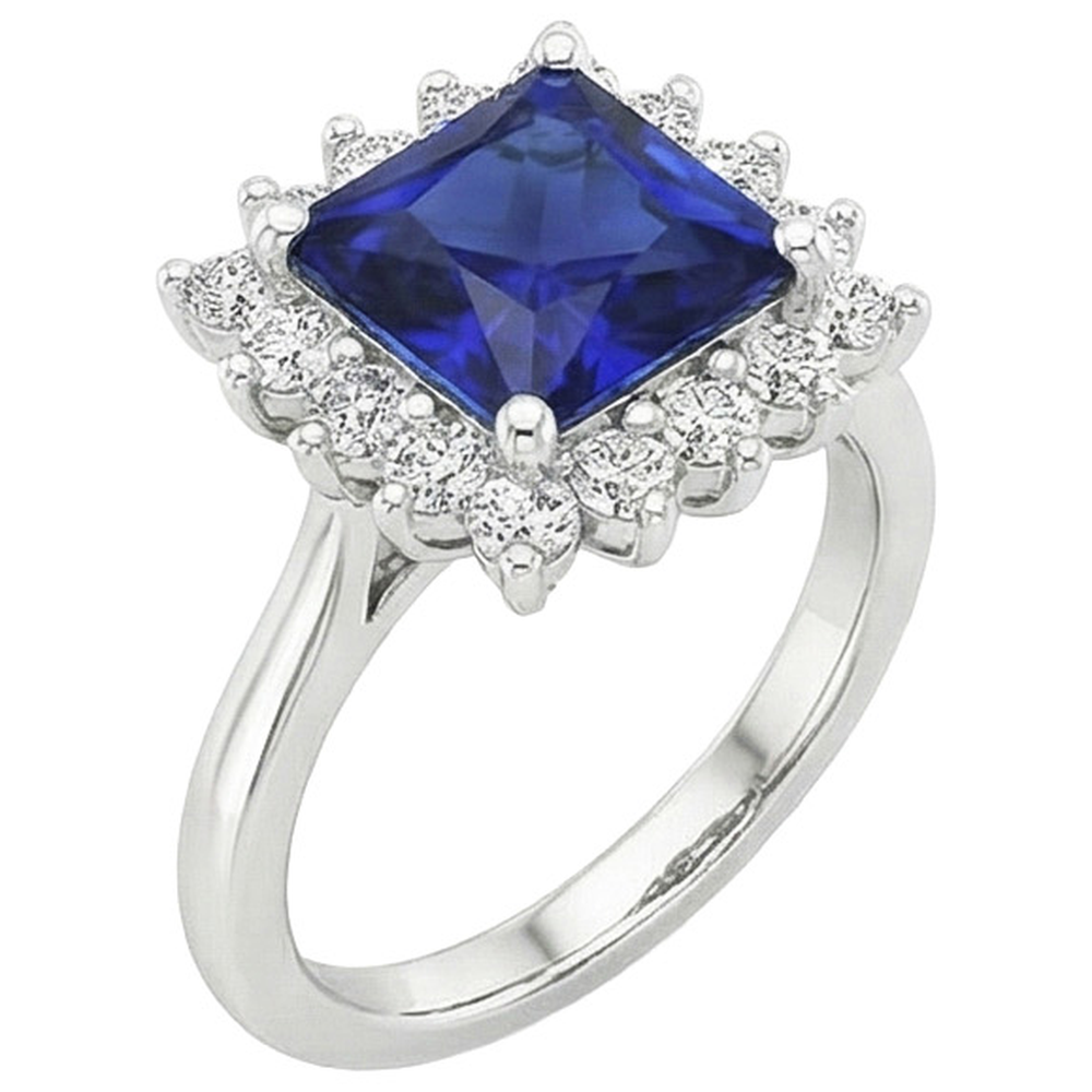 Anello Di Fidanzamento Con Zaffiro Da 5 Carati