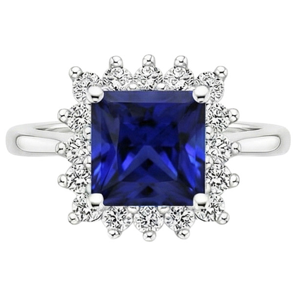 Anello Di Fidanzamento Con Zaffiro Da 5 Carati