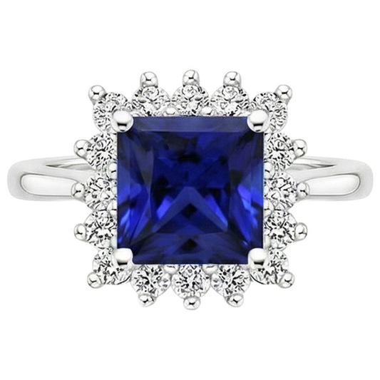 Anello Di Fidanzamento Con Zaffiro Da 5 Carati