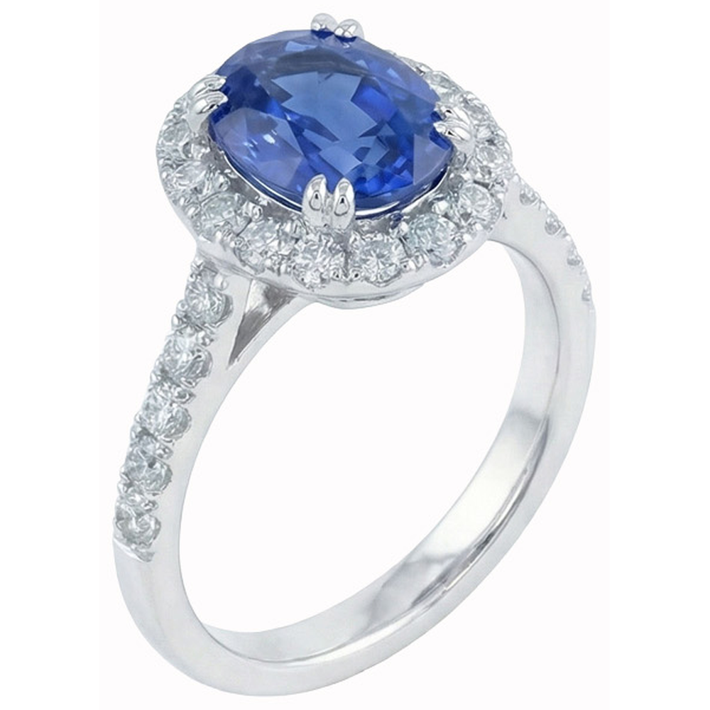 Anello Di Fidanzamento Con Zaffiro Da 6 Carati