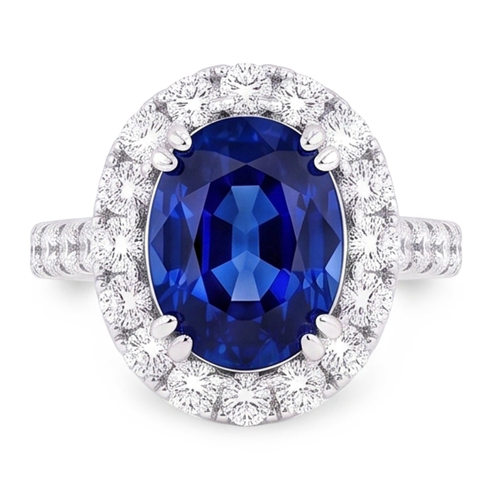Anello Di Fidanzamento Con Zaffiro Da 6 Carati