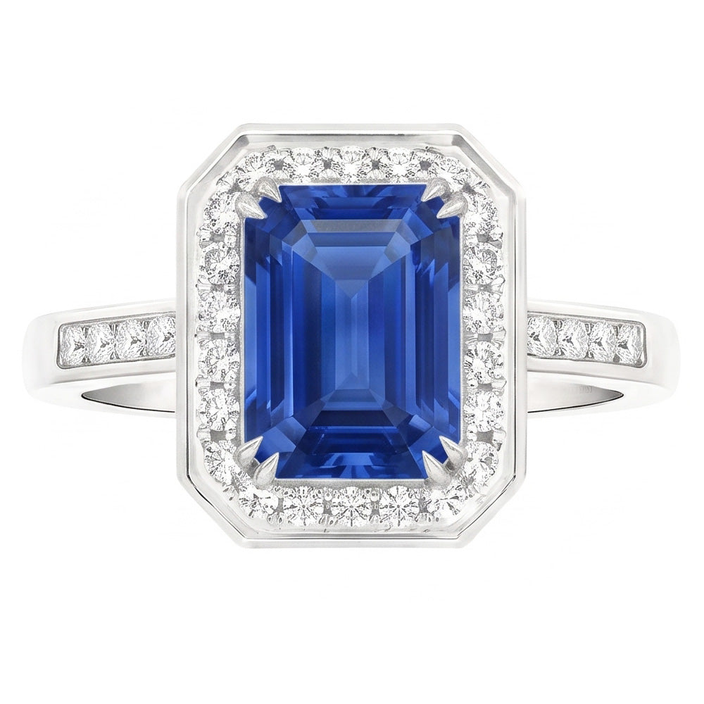 Anello Di Fidanzamento Con Zaffiro Da 6 Carati