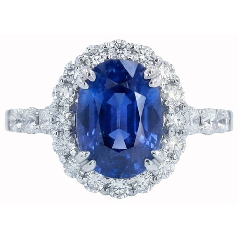 Anello Di Fidanzamento Con Zaffiro Da 6 Carati