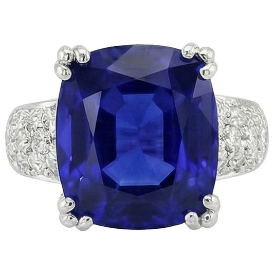 Anello Di Fidanzamento Con Zaffiro Da 6 Carati