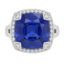 Anello Di Fidanzamento Con Zaffiro Da 7 Carati