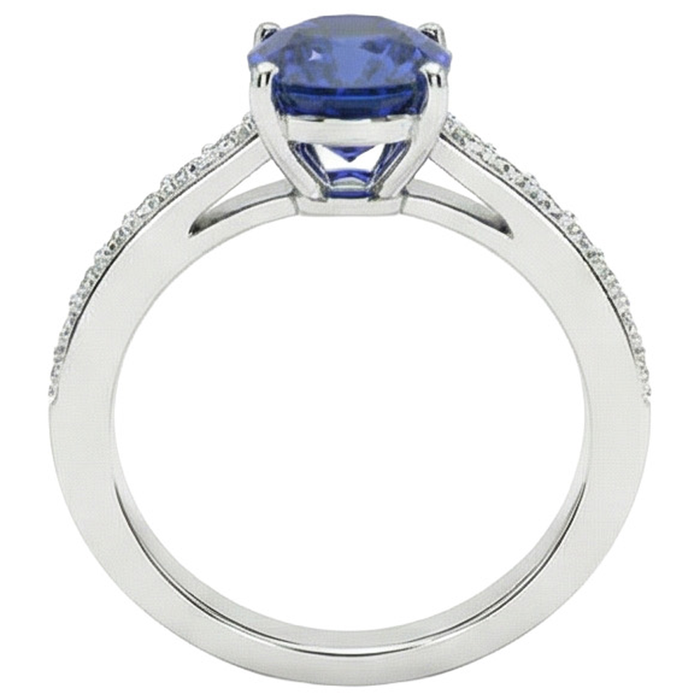 Anello Di Fidanzamento Con Zaffiro Da 7 Carati