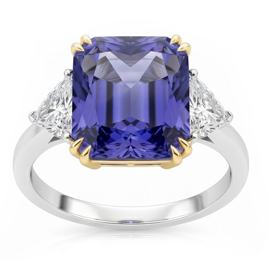 Anello Di Fidanzamento Con Zaffiro Da 7 Carati