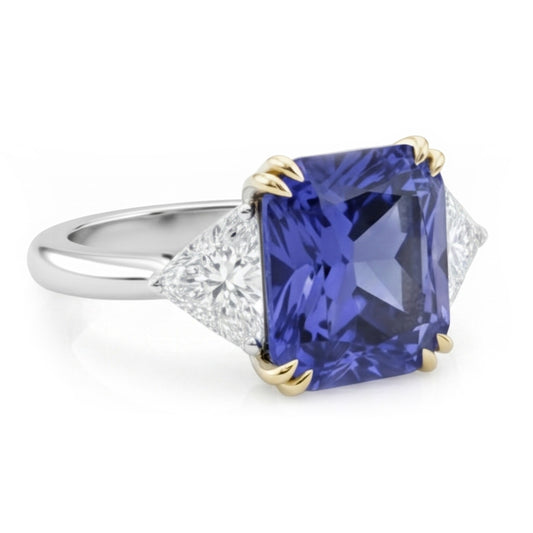 Anello Di Fidanzamento Con Zaffiro Da 7 Carati