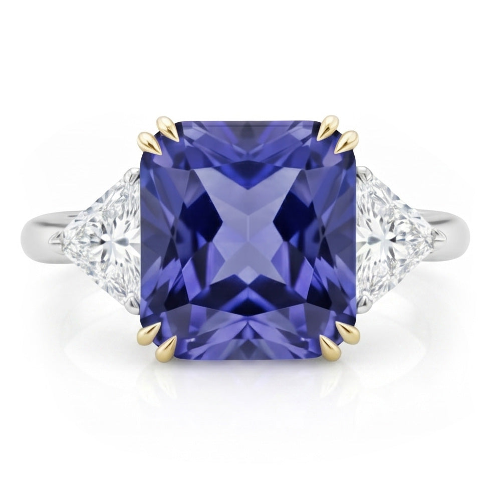 Anello Di Fidanzamento Con Zaffiro Da 7 Carati