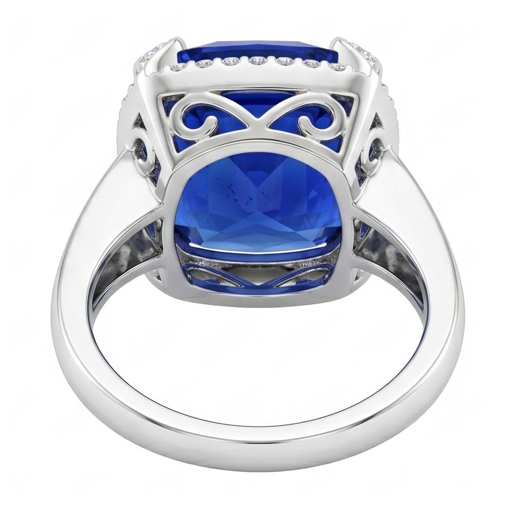 Anello Di Fidanzamento Con Zaffiro Da 7 Carati