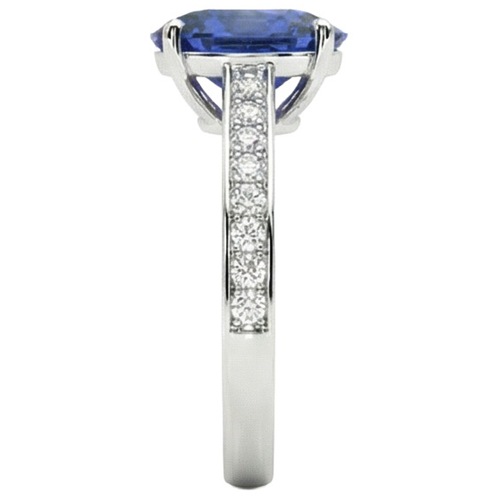 Anello Di Fidanzamento Con Zaffiro Da 7 Carati
