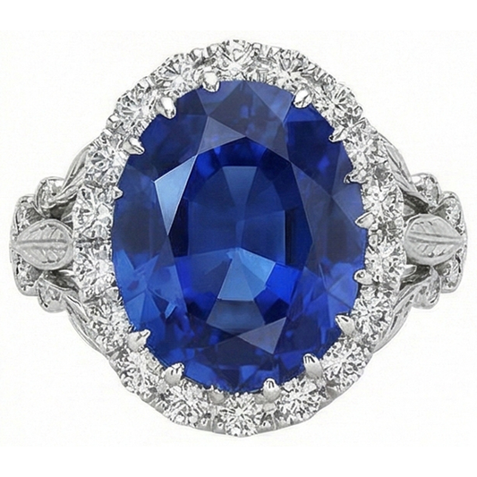 Anello Di Fidanzamento Con Zaffiro Da 8 Carati