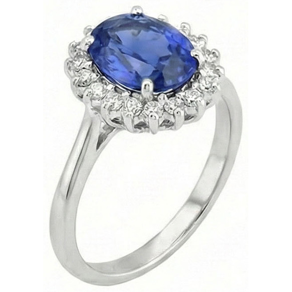 Anello Di Fidanzamento Con Zaffiro Da 8 Carati